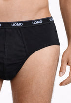 Calzoncillos negros de hombre de algodón Uomo banda estrecha
