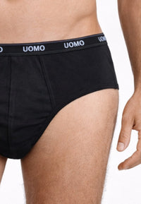 Calzoncillos negros de hombre de algodón Uomo banda estrecha