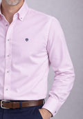Camisa oxford de sastrería hecha a mano color rosa - Tallas S a 4XL