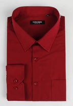 Camisa de hombre color Burdeos de manga larga talla XXL a la 5XL