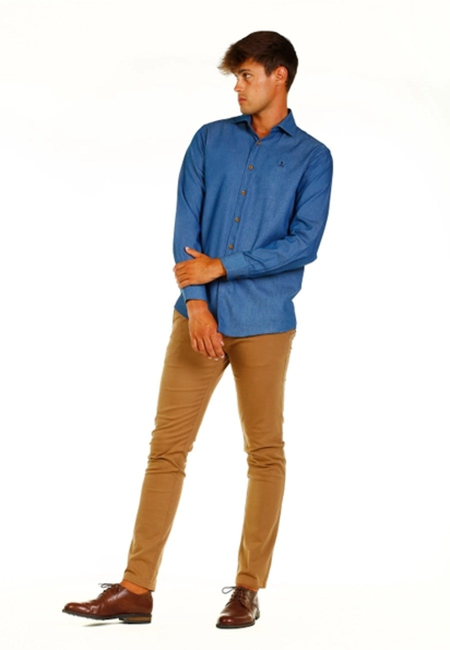 Camisa Jeans de hombre color azul en testimu.com de T'estimu Moda
