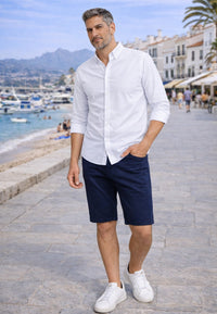 Camisa Oxford blanca semi entallada