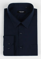Camisa azul marino de manga larga talla XXL a la 5XL