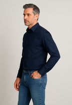 Camisa azul marino de manga larga talla XXL a la 5XL