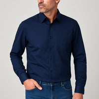 Camisa azul marino de manga larga talla XXL a la 5XL