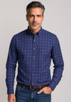 Camisa de algodón para hombre color indigo