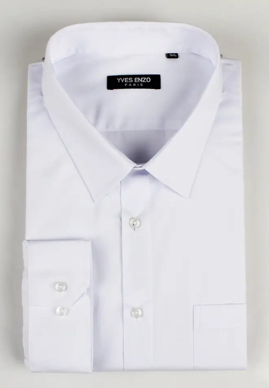 Camisa blanca de manga larga talla XXL a la 5XL