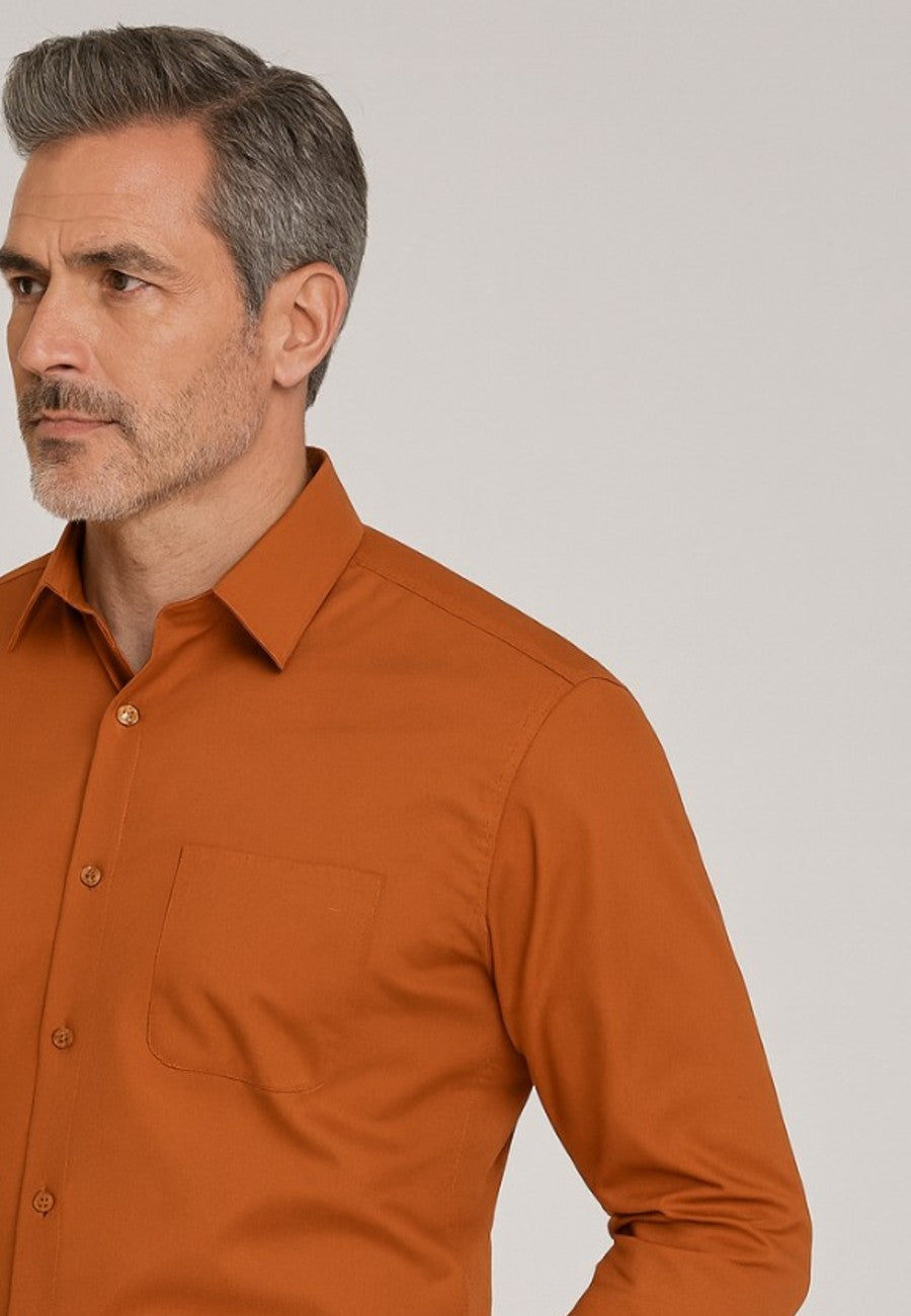 Camisa Cobre de manga larga talla XXL a la 5XL