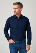 Camisa azul marino de manga larga talla XXL a la 5XL
