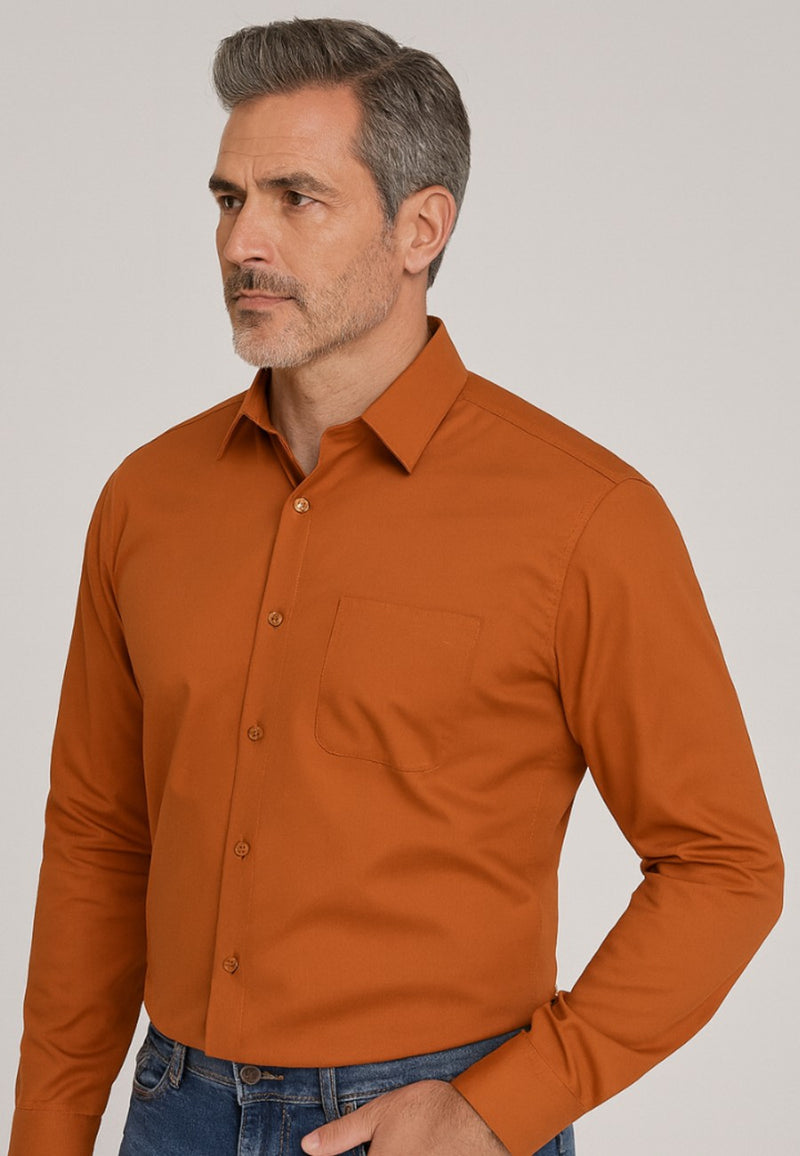 Camisa Cobre de manga larga talla XXL a la 5XL