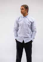 Camisa Oxford de hombre Rayas Azules en testimu.com de T'estimu Moda