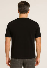 Camiseta negra térmica de manga corta de interior para hombre. Tallas de la M a la 5XL