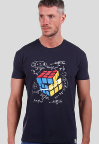 Camiseta de algodón azul marino Rubik en testimu.com de T'estimu moda