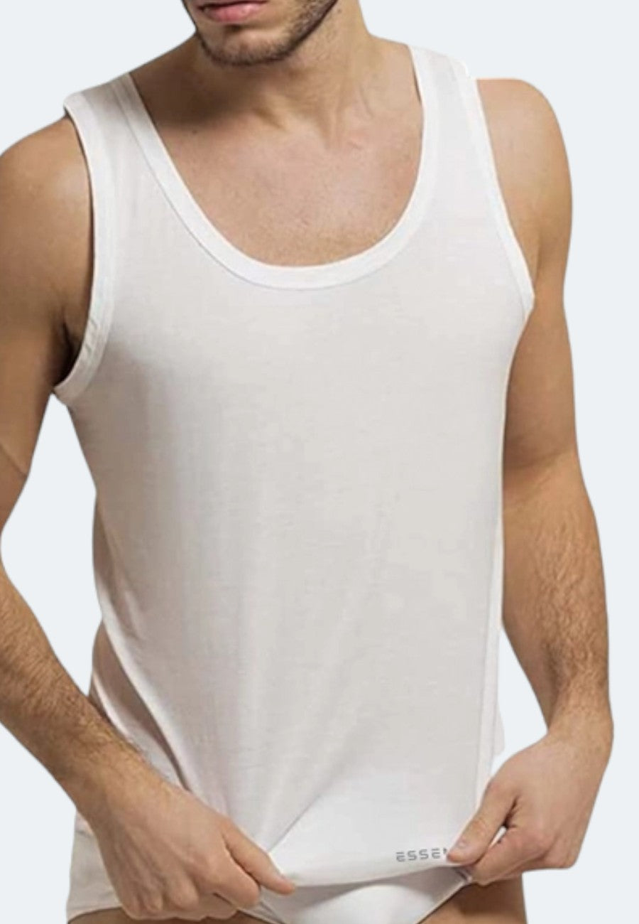Set de tres camisetas blancas de tirante para hombre
