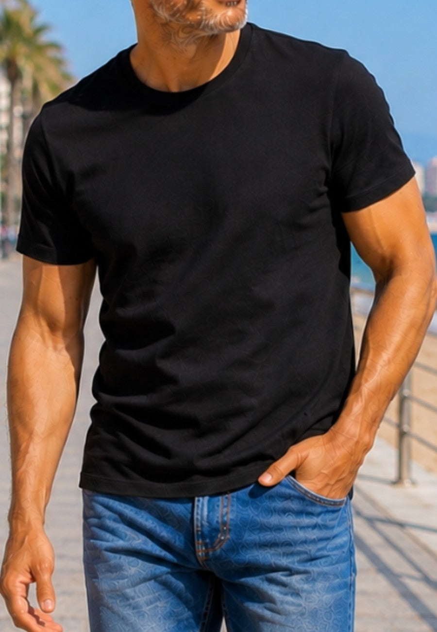 Camiseta de algodón orgánico color negro