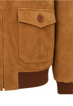 Chaqueta artesanal de ante modelo Vejer – Camel