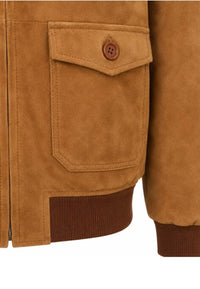 Chaqueta artesanal de ante modelo Vejer – Camel