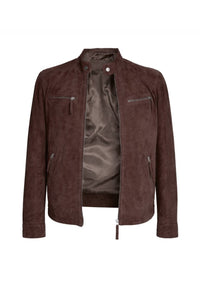 Chaqueta artesanal de ante modelo Potes – Marrón, vista del forro