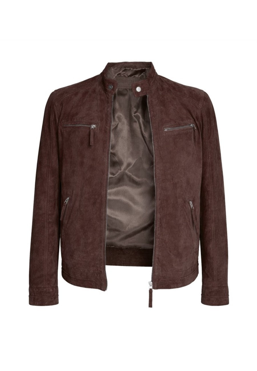 Chaqueta artesanal de ante modelo Potes – Marrón, vista del forro