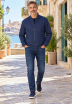 Chaqueta bomber para hombre color azul armada, ligera