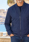 Chaqueta bomber para hombre color azul armada, ligera
