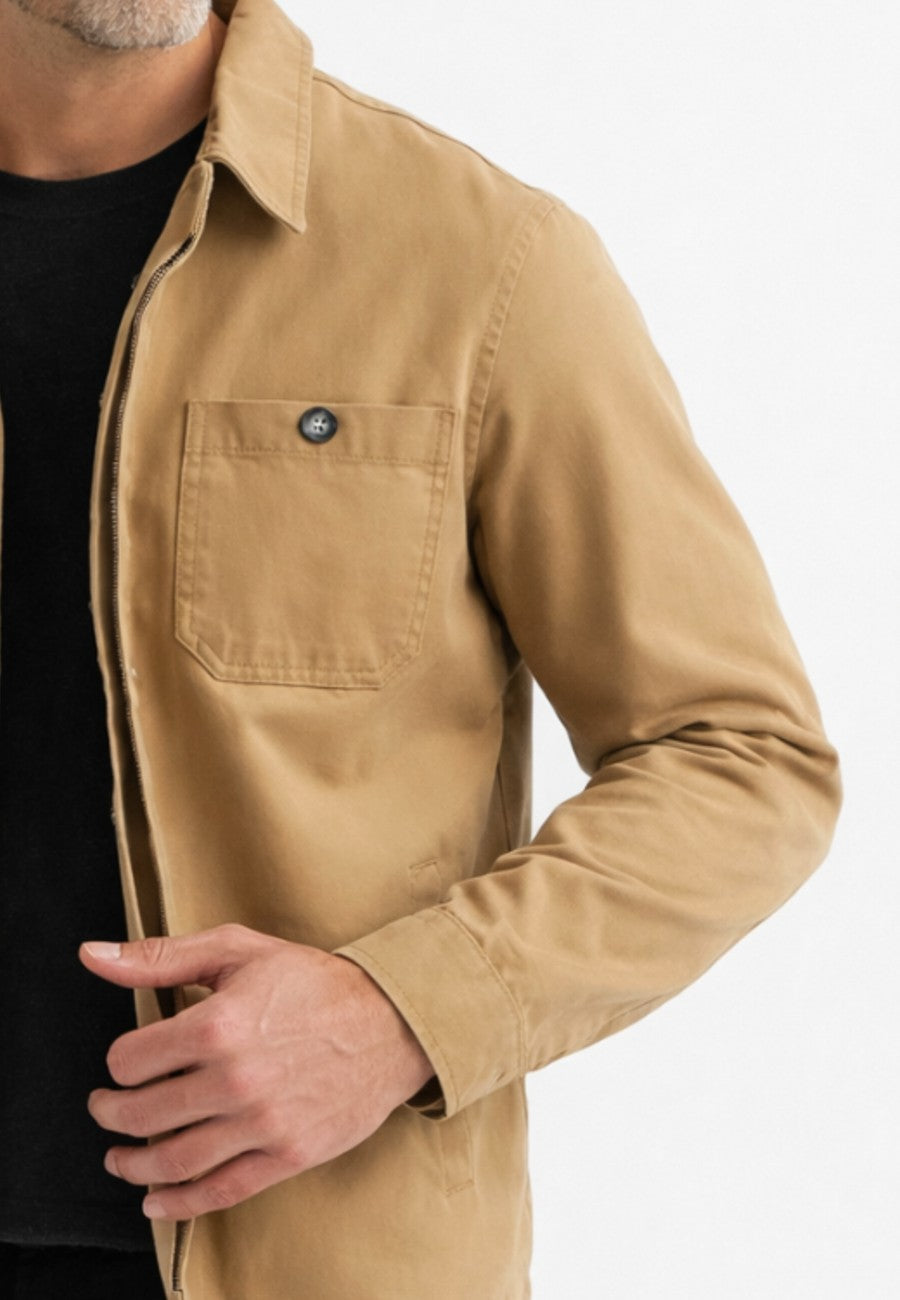 Chaqueta casual elegante para hombre en camel