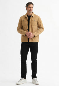 Chaqueta casual elegante para hombre en camel