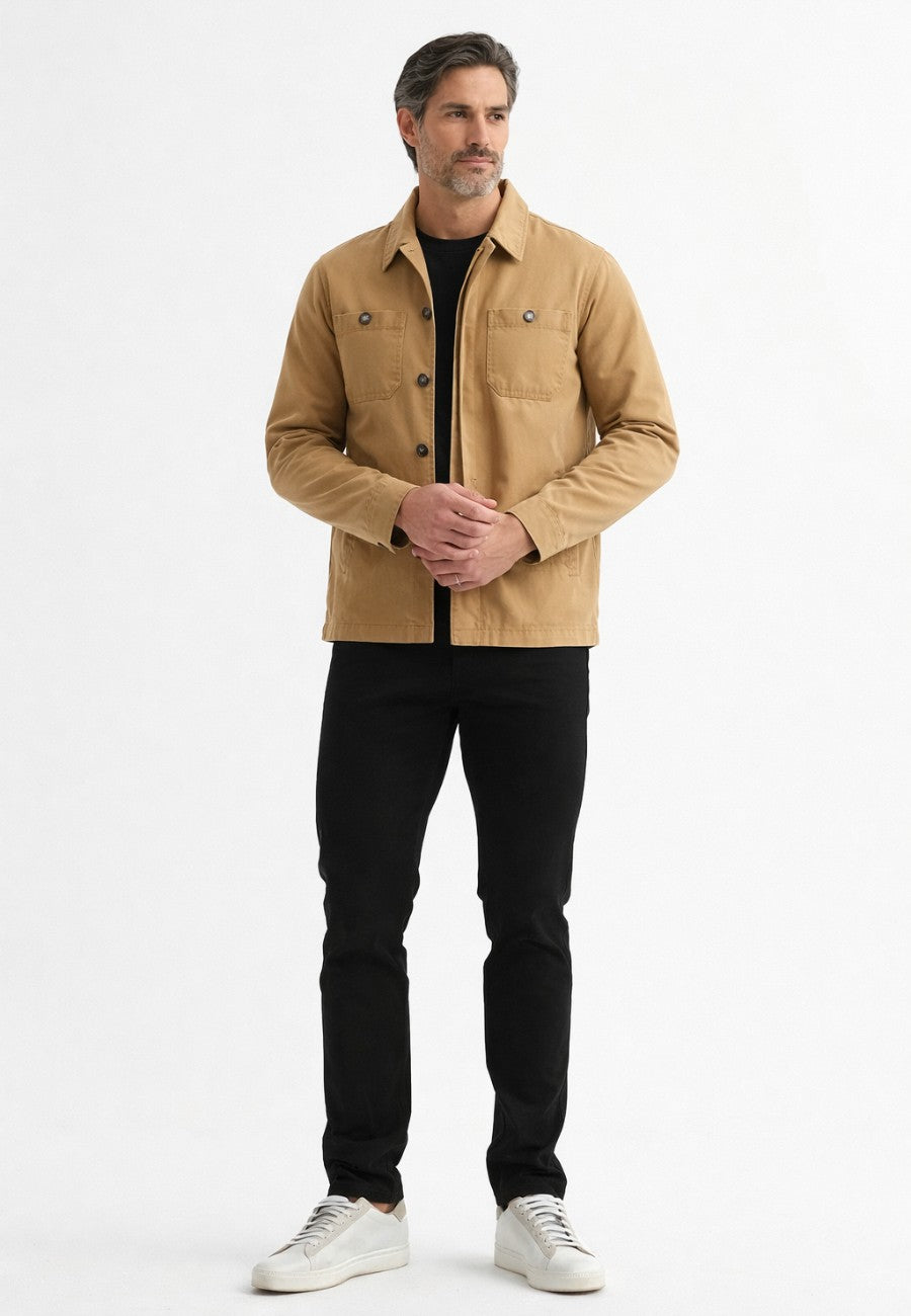 Chaqueta casual elegante para hombre en camel