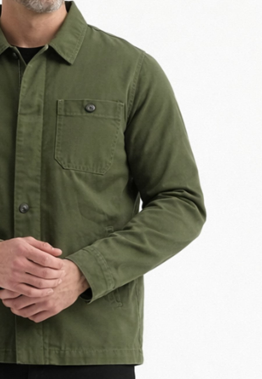 Chaqueta casual elegante para hombre en verde kaki