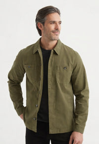 Chaqueta casual elegante para hombre en verde kaki