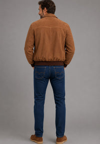 Chaqueta artesanal de ante modelo Vejer – Camel