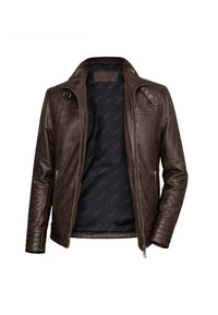 Chaqueta artesanal de piel natural Grazalema – Marrón