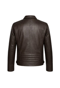 Chaqueta artesanal de piel natural Grazalema – Marrón