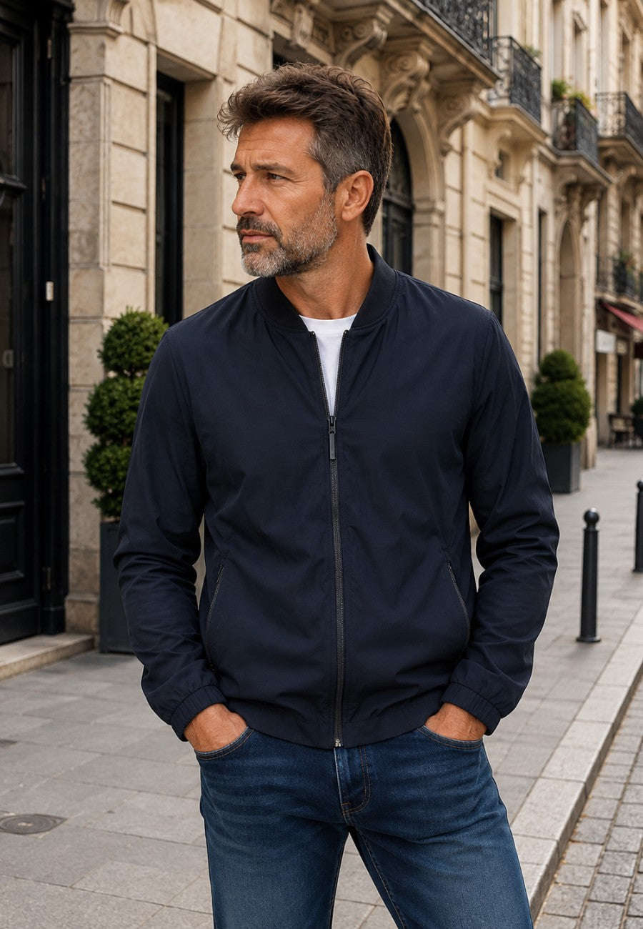 Chaqueta bomber clásica para hombre estate blue