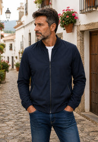 Chaqueta bomber clásica para hombre estate blue