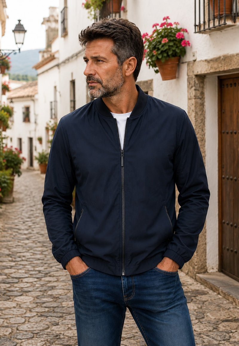 Chaqueta bomber clásica para hombre estate blue