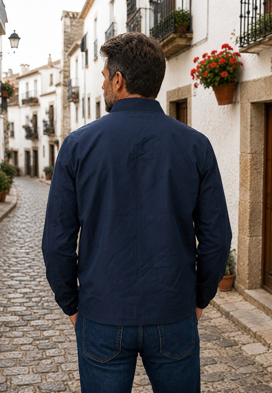 Chaqueta bomber clásica para hombre estate blue