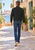 Chaqueta bomber para hombre color negro, ligera