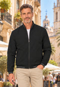 Chaqueta bomber para hombre color negro, ligera
