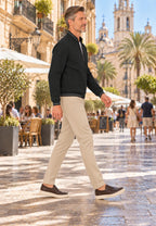 Chaqueta bomber para hombre color negro, ligera