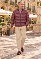 Chaqueta acolchada superligera de hombre en color Burdeos