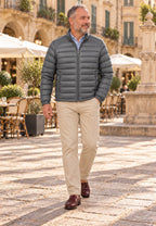 Chaqueta acolchada superligera de hombre en color gris oscuro