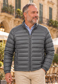 Chaqueta acolchada superligera de hombre en color gris oscuro