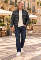 Chaqueta acolchada superligera de hombre en color negro