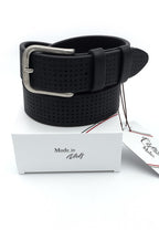 Cinturon de piel para hombre fabricado en Italia, con caja para regalar