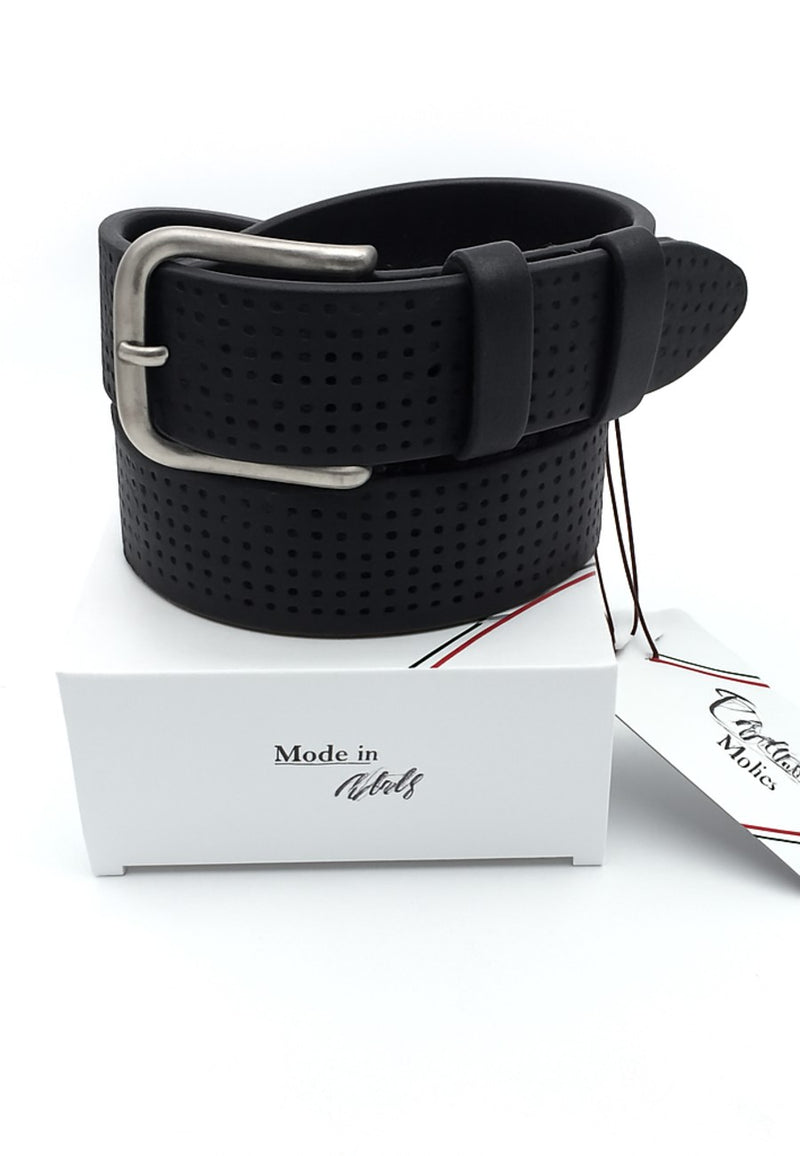 Cinturon de piel para hombre fabricado en Italia, con caja para regalar