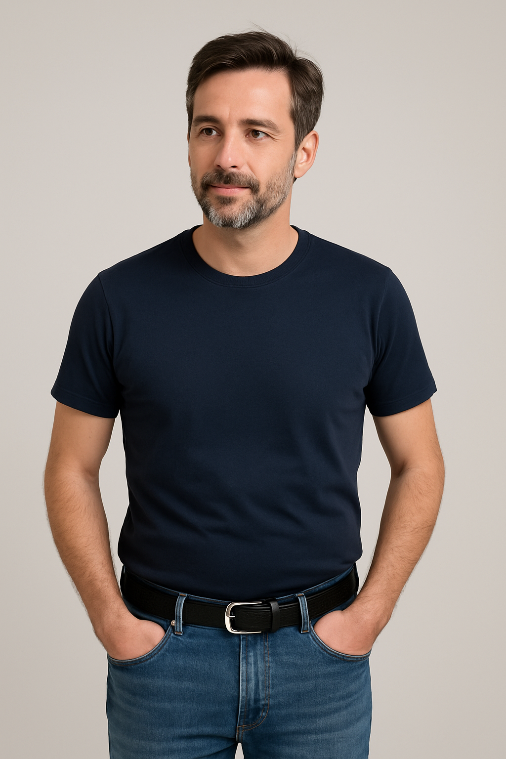 Cinturon de piel para hombre fabricado en Italia, con caja para regalar