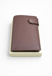 Cartera billetera de piel vacuno con protección NFC/RFID