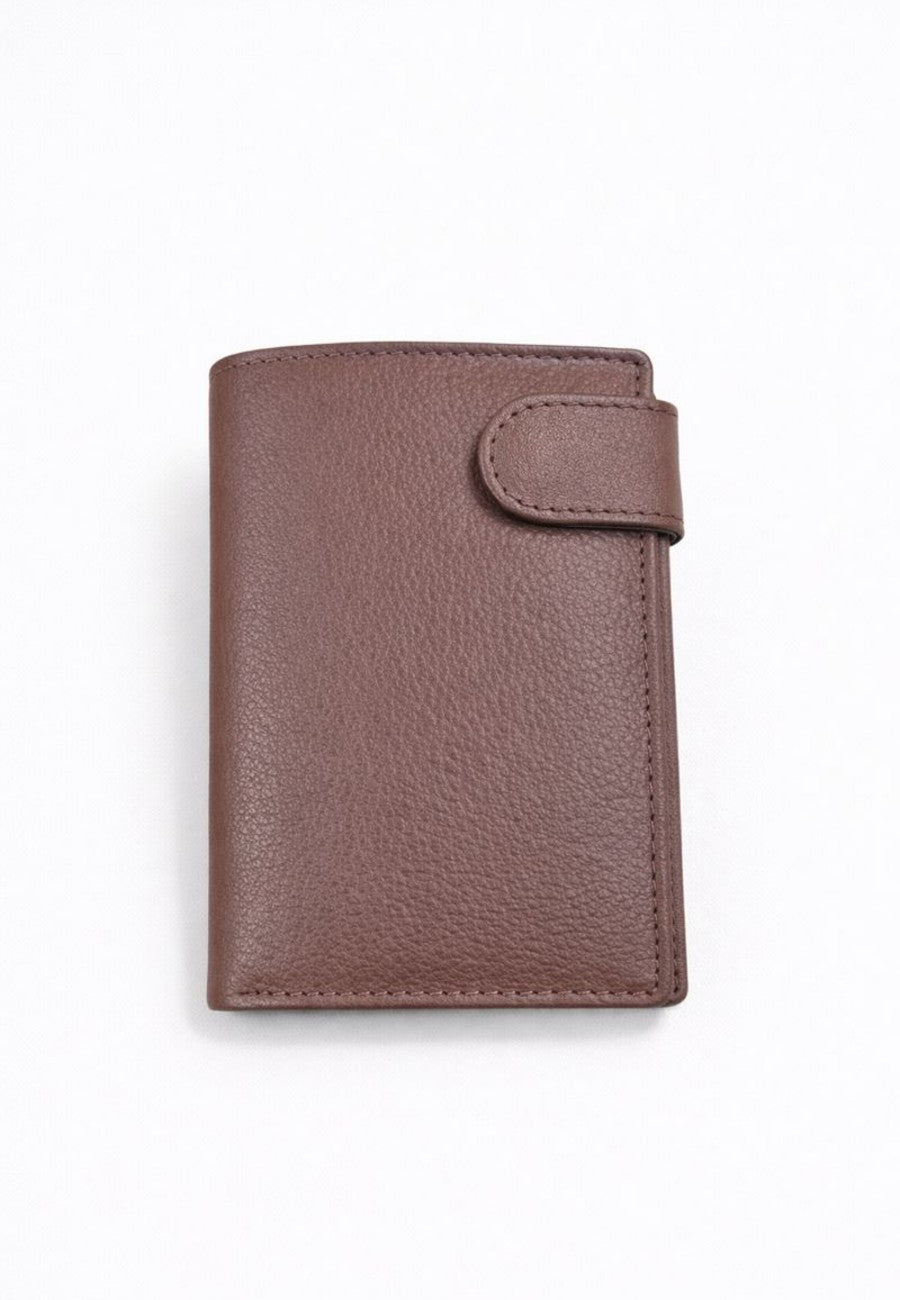 Cartera billetera de piel vacuno con protección NFC/RFID