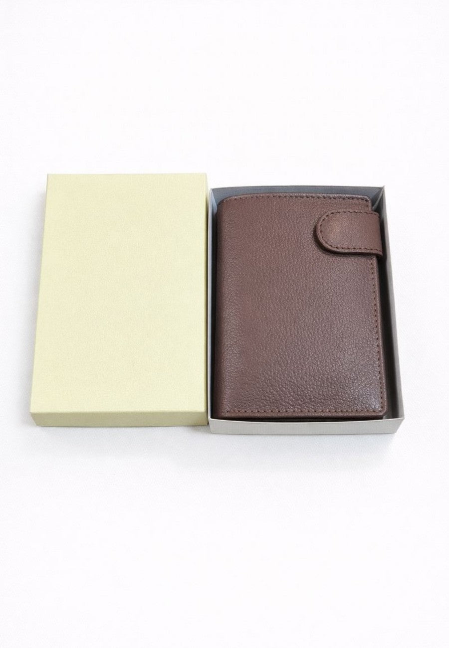 Cartera billetera de piel vacuno con protección NFC/RFID